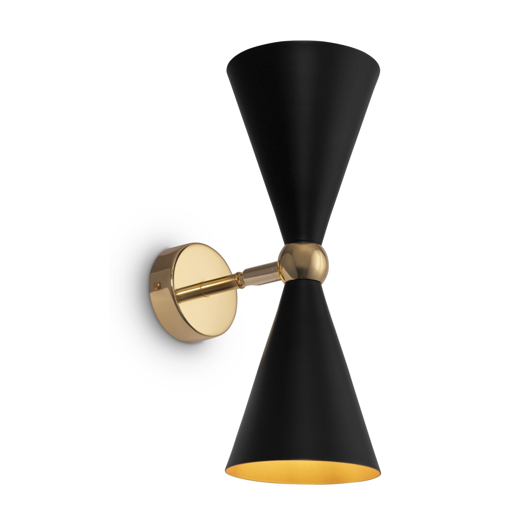 Modern New Series 108 Black with Gold Wall Lamp