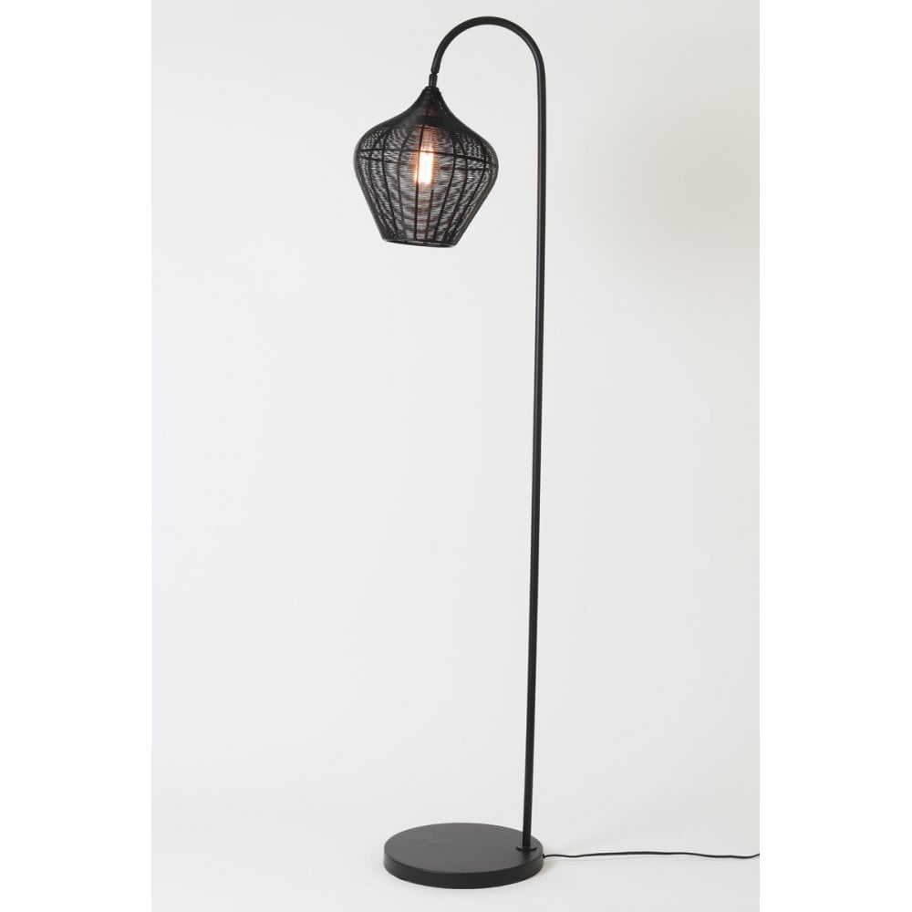 Floor Lamp 35x30x160cm Alvaro Matt Black