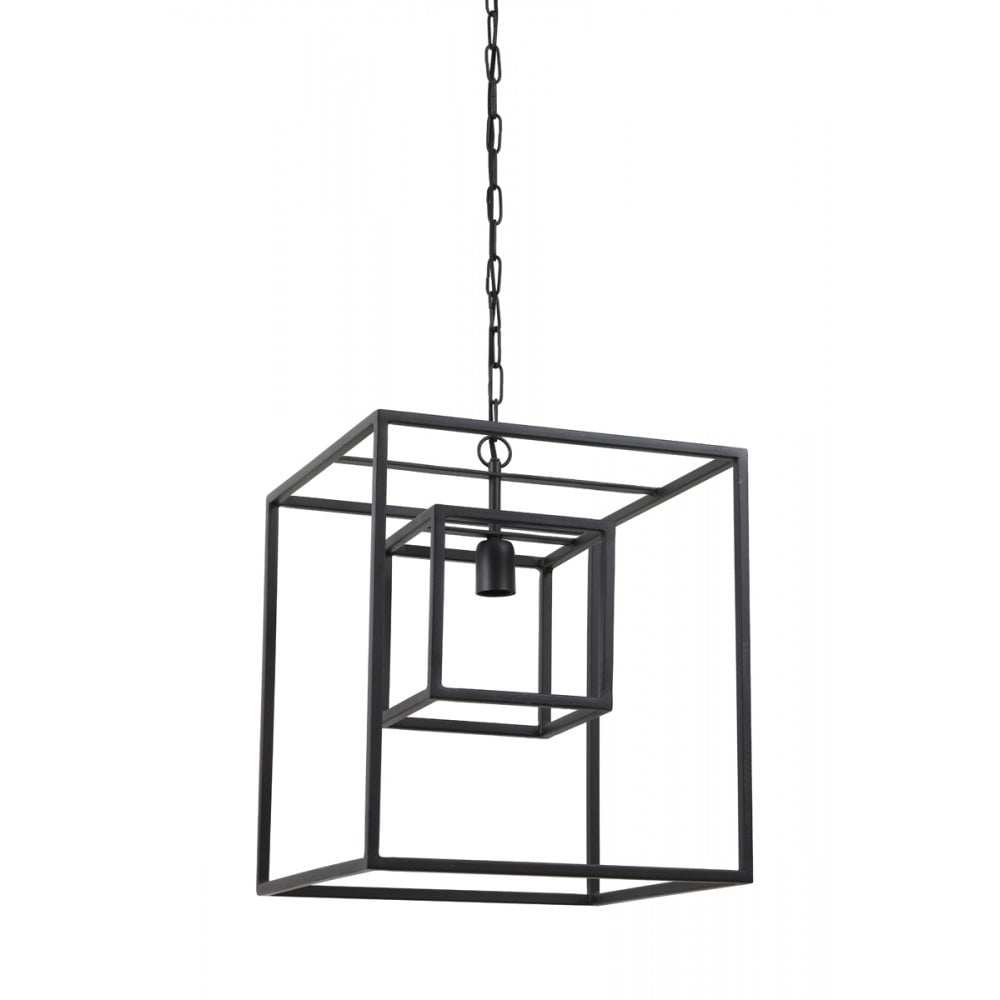 Hanging Lamp 40x40x44cm Kyvos Matt Black