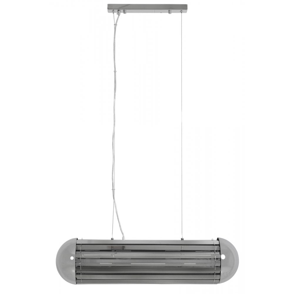 Hanging Lamp 6L 20x80cm Grayson Chrome+Smoked