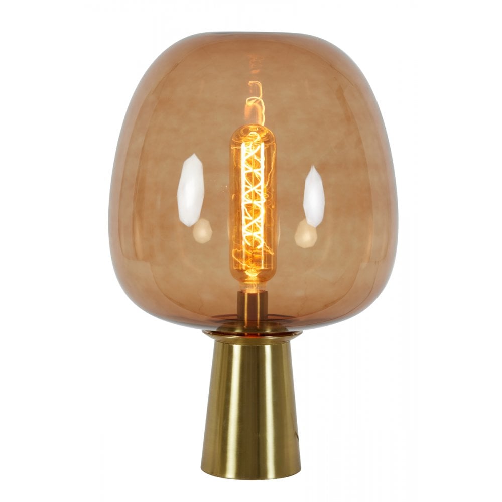 Table Lamp 40x59cm Mayson Bronze+Glass Brown