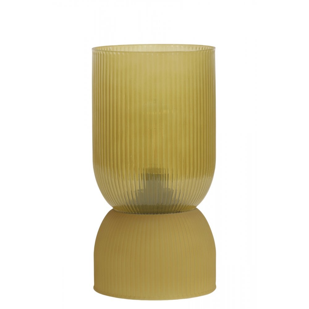 Table Lamp LED 14x27.5cm Phoebe Glass Ocher Yellow