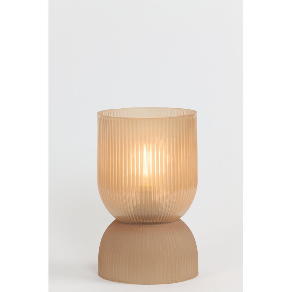 Table Lamp LED 12x19.5cm Phoebe Glass Peach