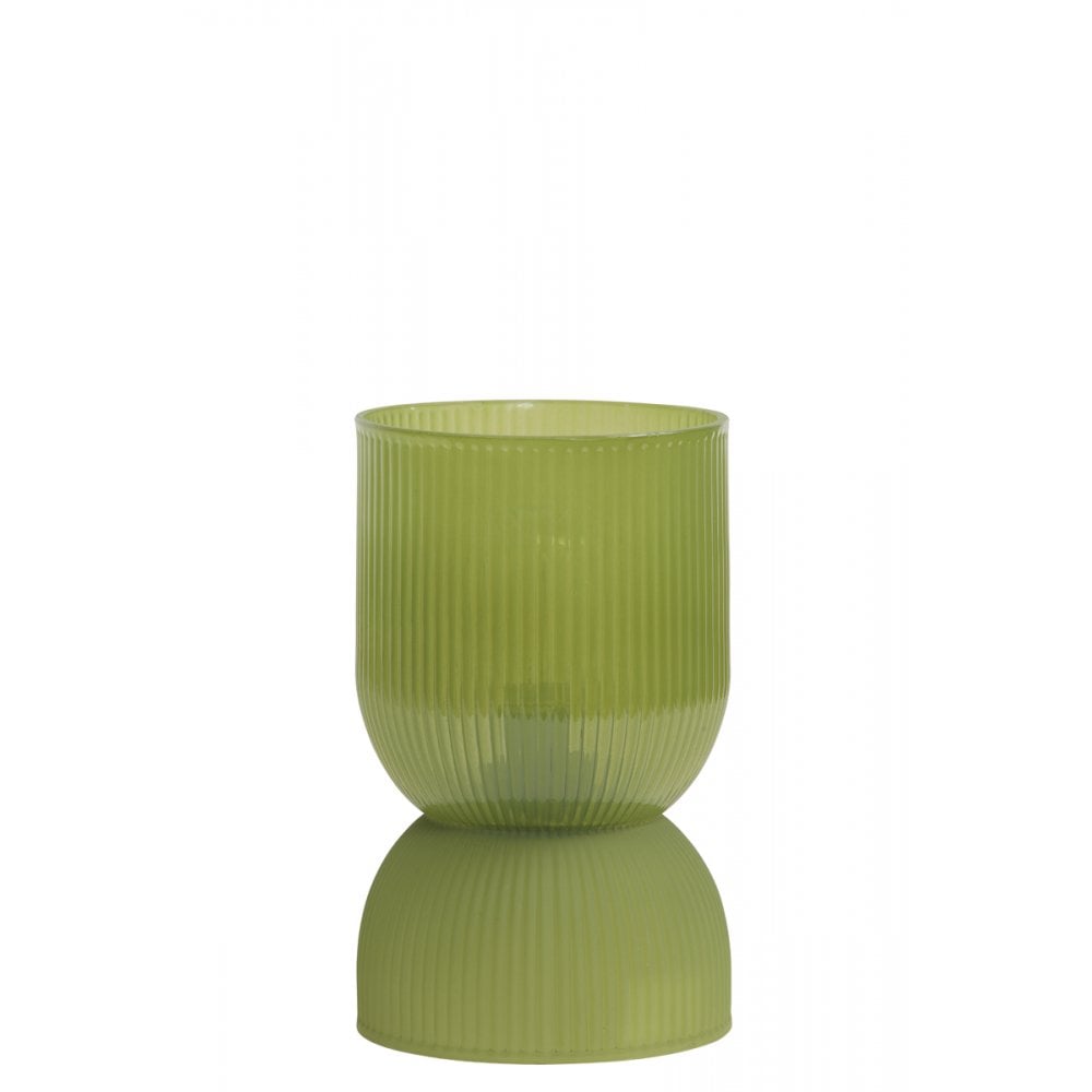 Table Lamp LED 12x19.5cm Phoebe Glass Olive Green