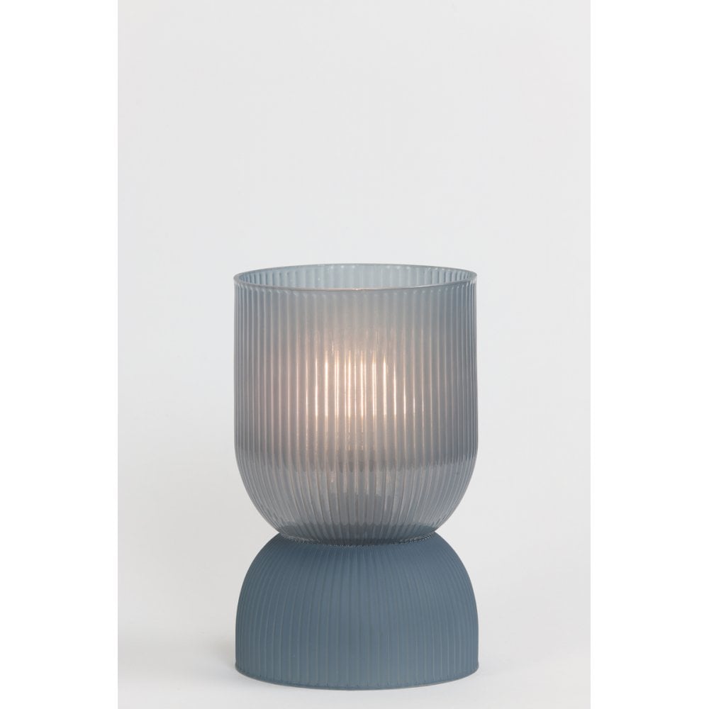 Table Lamp LED 12x19.5cm Phoebe Glass Blue-Grey