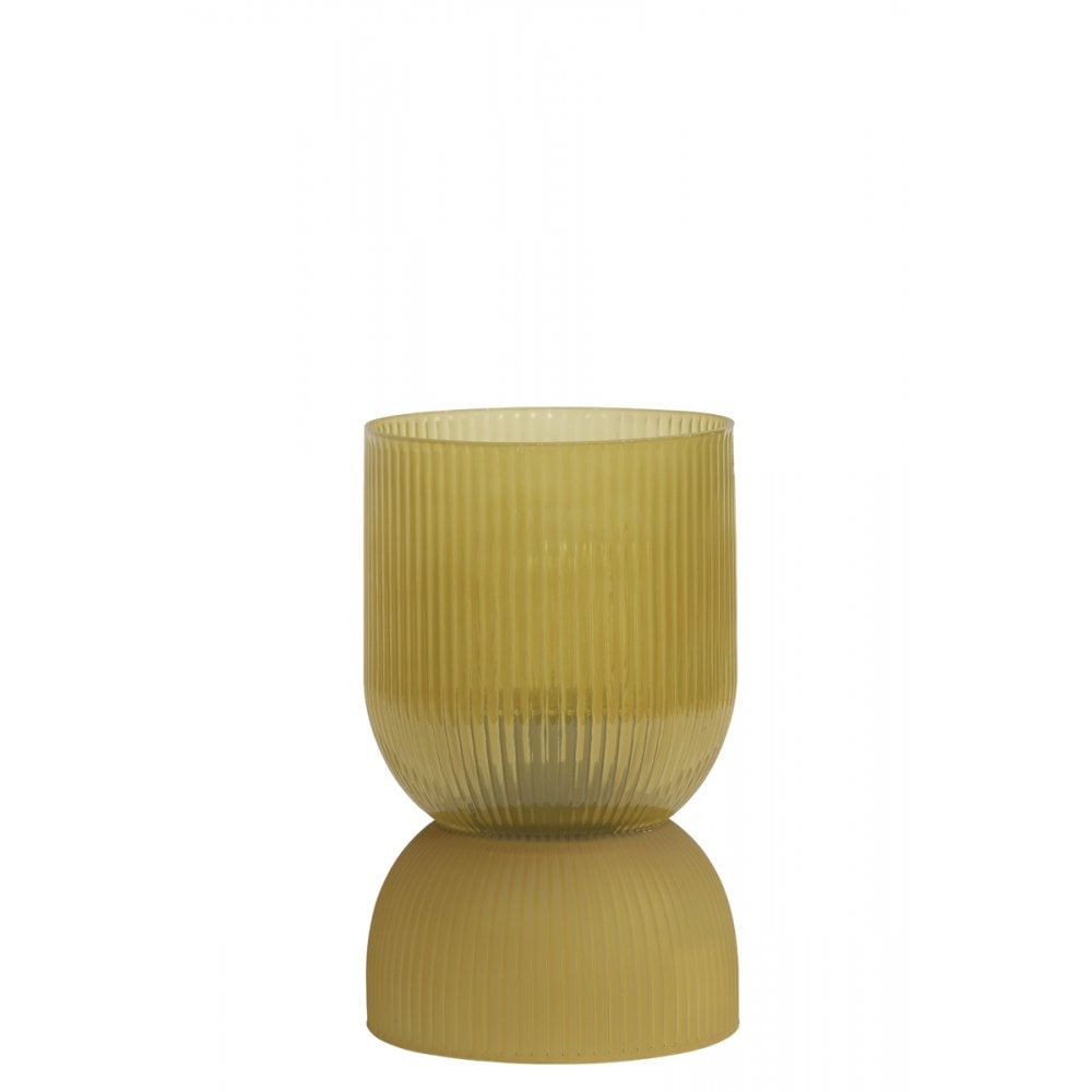 Table Lamp LED 12x19.5cm Phoebe Glass Ocher Yellow