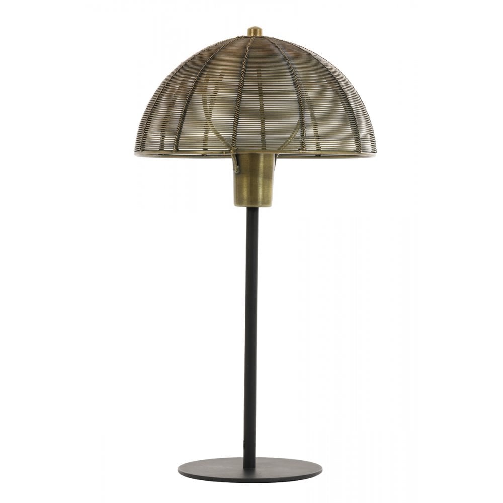 Table Lamp 35x45cm Klobu Antique Bronze+Matt Black