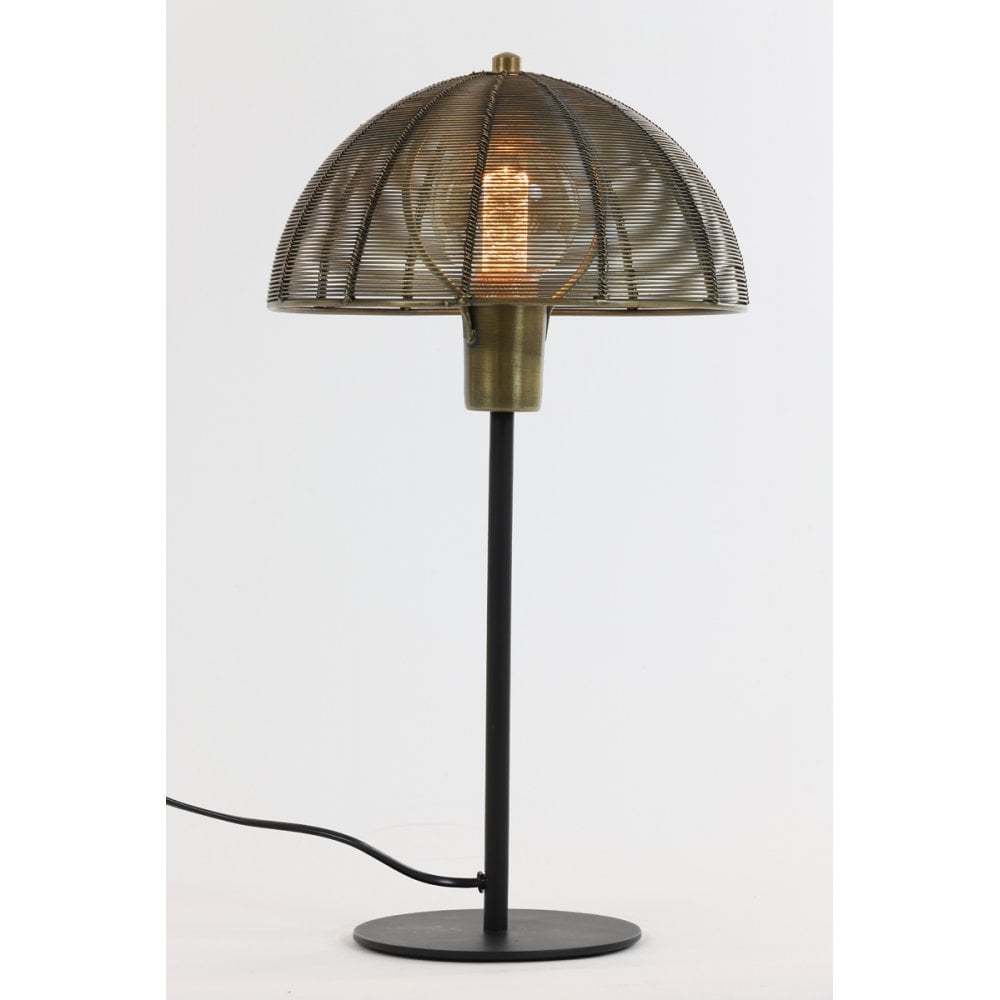 Table Lamp 35x45cm Klobu Antique Bronze+Matt Black