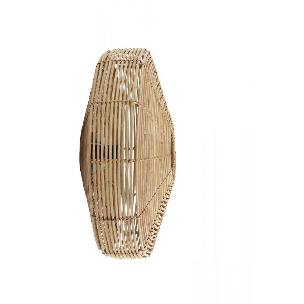 Wall Lamp 51x21cm Mataka Rattan Natural