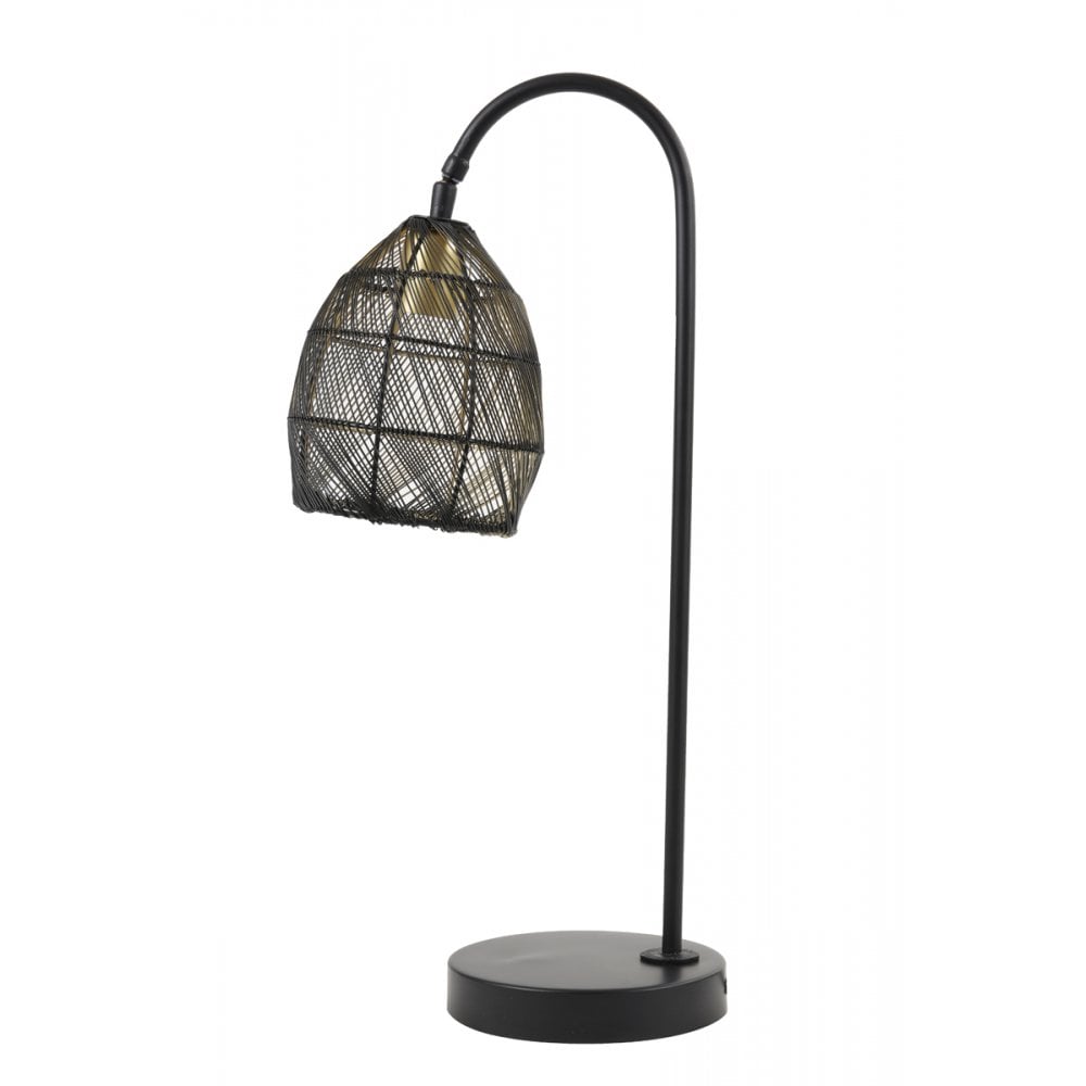 Table Lamp 23x18x60cm Meya Matt Black+Gold