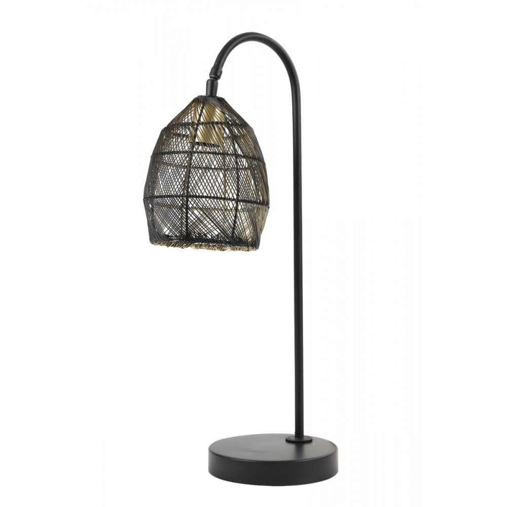 Table Lamp 23x18x60cm Meya Matt Black+Gold