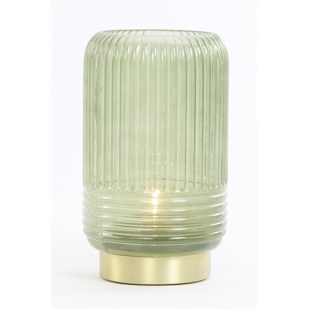 Table Lamp LED 16x26.5cm Lipa Glass Green