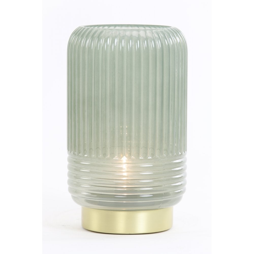 Table Lamp LED 16x26.5cm Lipa Glass Grey Green