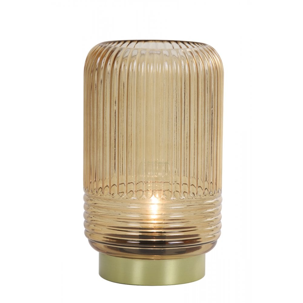 Table Lamp LED 16x26.5cm Lipa Glass Brown