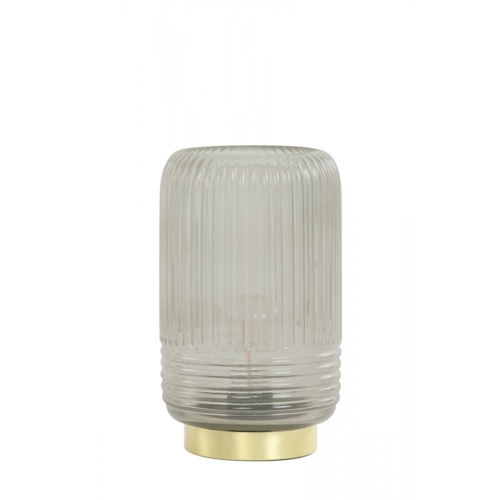 Table Lamp LED 12x18.5cm Lipa Glass Warm Grey