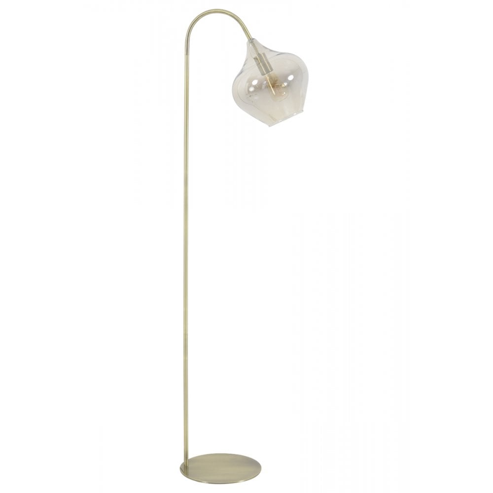 Floor Lamp 45x28x160cm Rakel Antique Bronze+Smoked