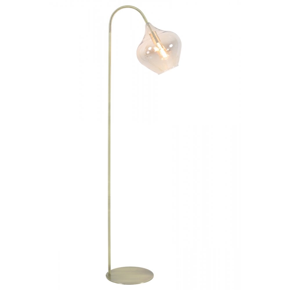 Floor Lamp 45x28x160cm Rakel Antique Bronze+Smoked