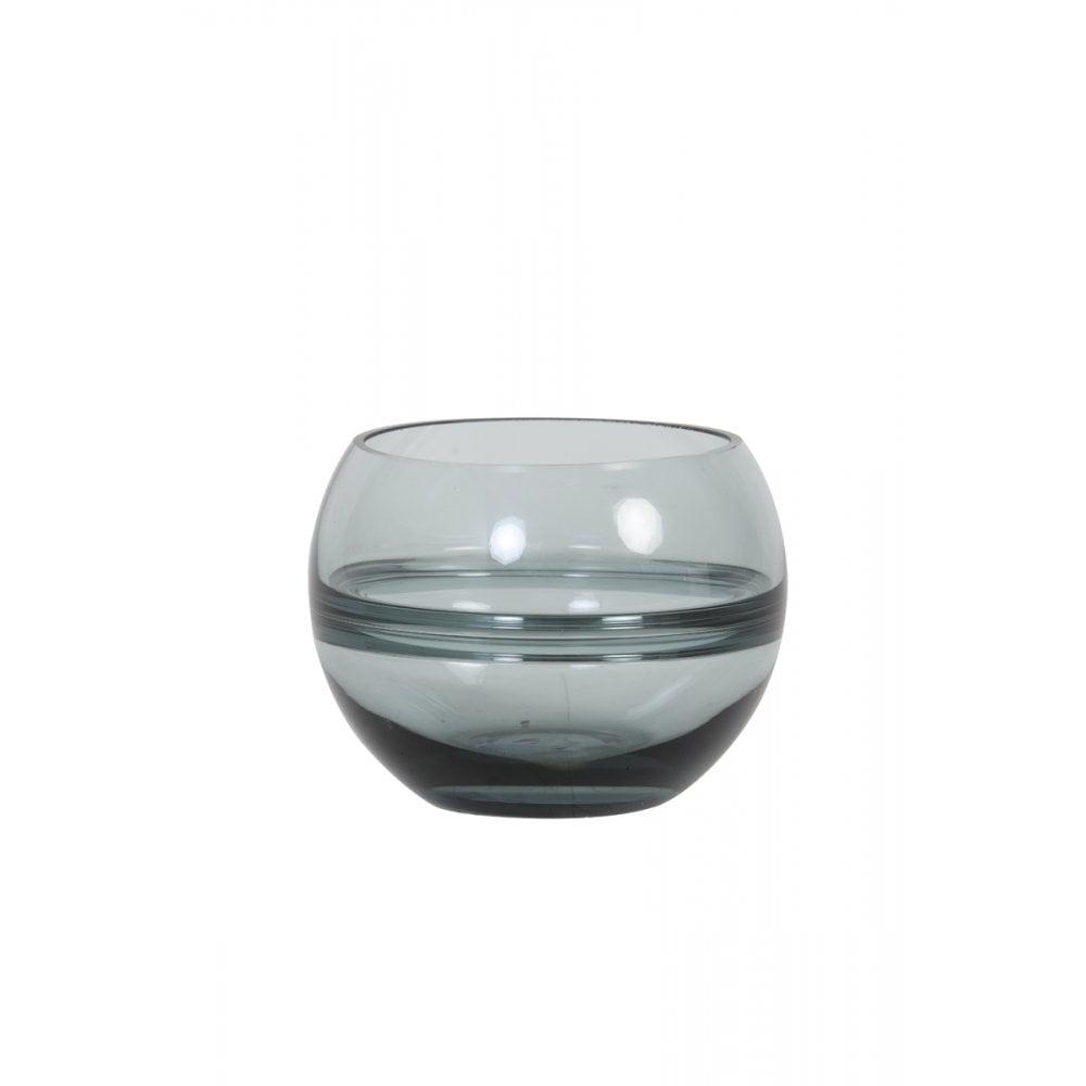 Tealight 13x10cm Solis Glass Light Grey