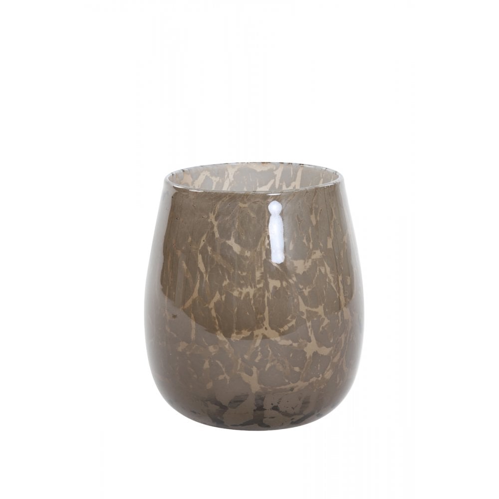 Tealight 15x16.5cm Sylas Glass Brown