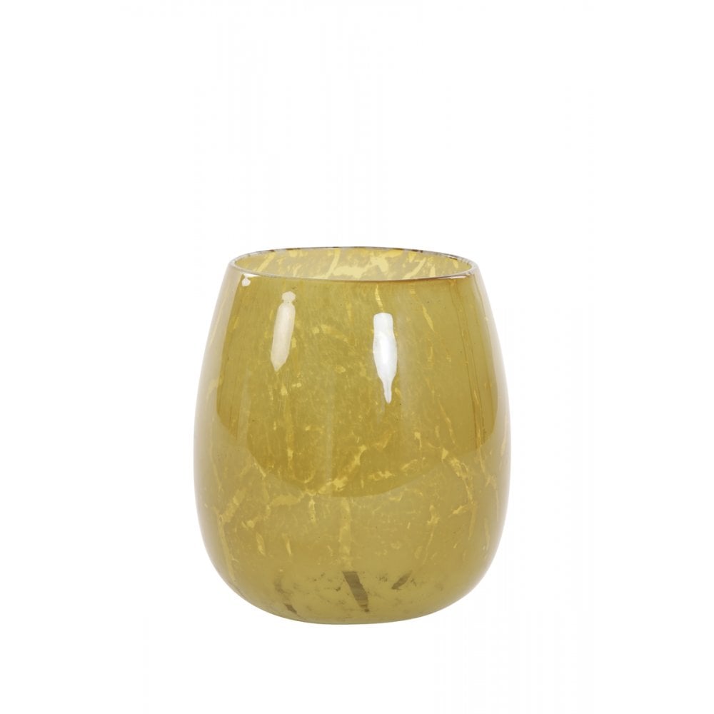 Tealight 15x16.5cm Sylas Glass Yellow