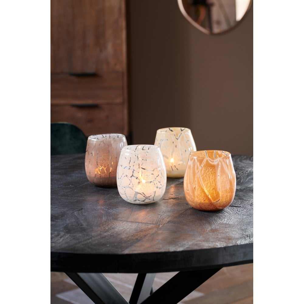 Tealight 13x14cm Sylas Glass Light Caramel