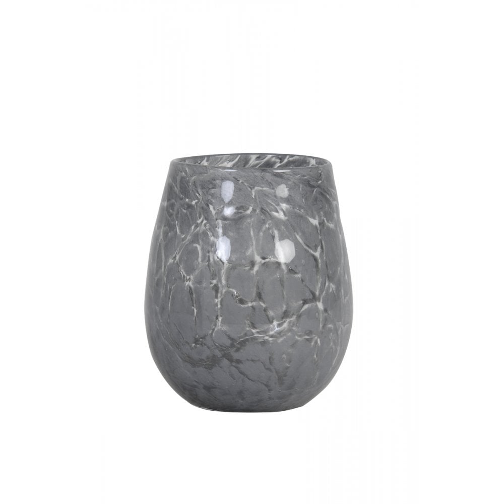 Tealight 13x14cm Sylas Glass Grey