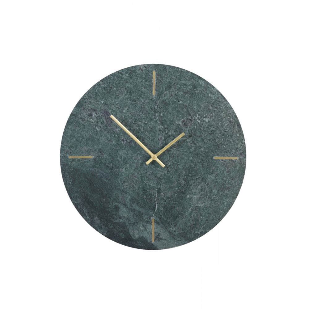 Clock 43x2cm Daluca Green Marble