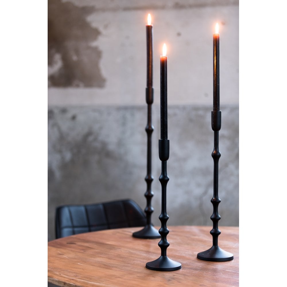 Candle Holder 13x60cm Semut Matt Black