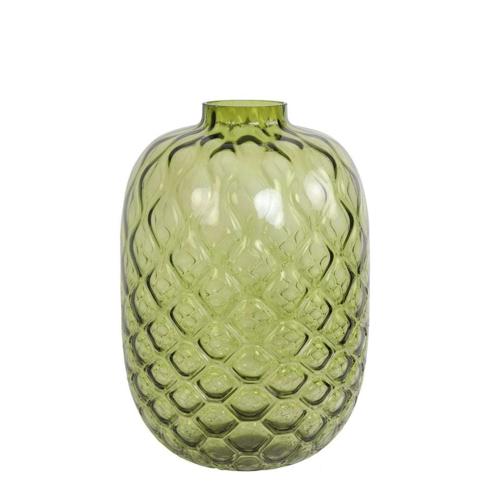 Vase 34x50cm Carino Glass Olive Green