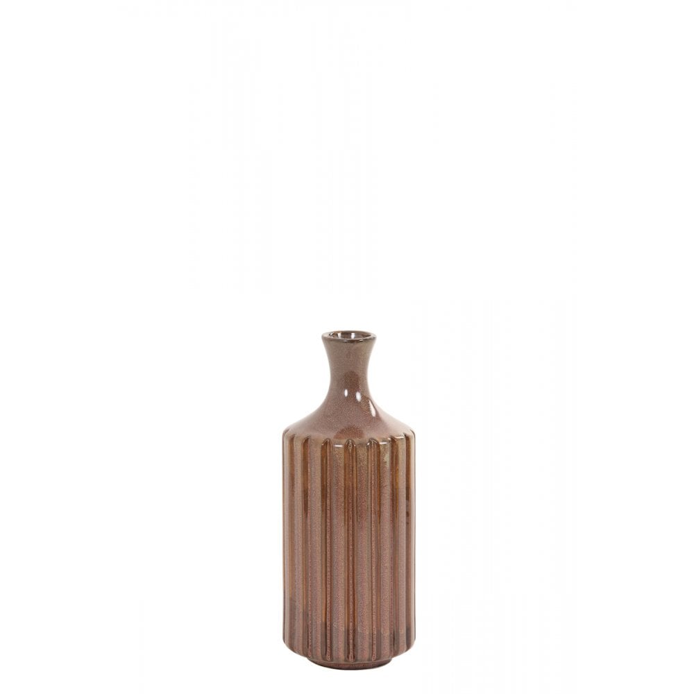 Vase Deco 10.5x25.5cm Dannee Ceramics Brown