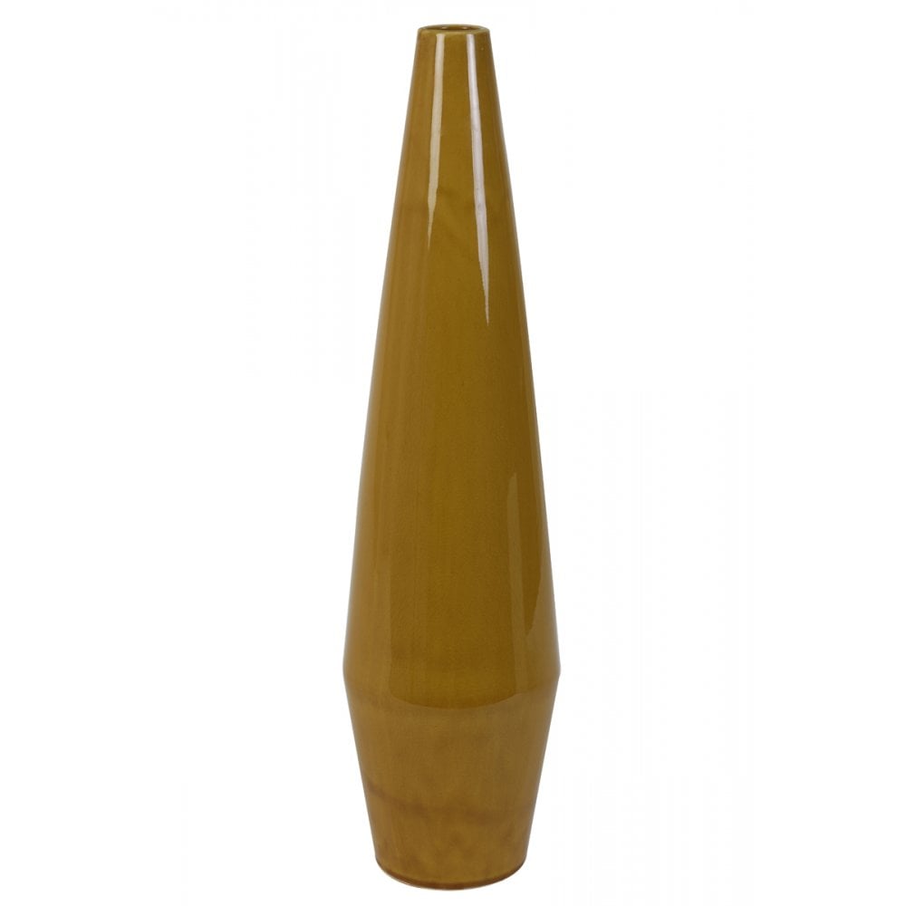 Vase 15.5x62cm Isidoro Ceramics Ocher Yellow