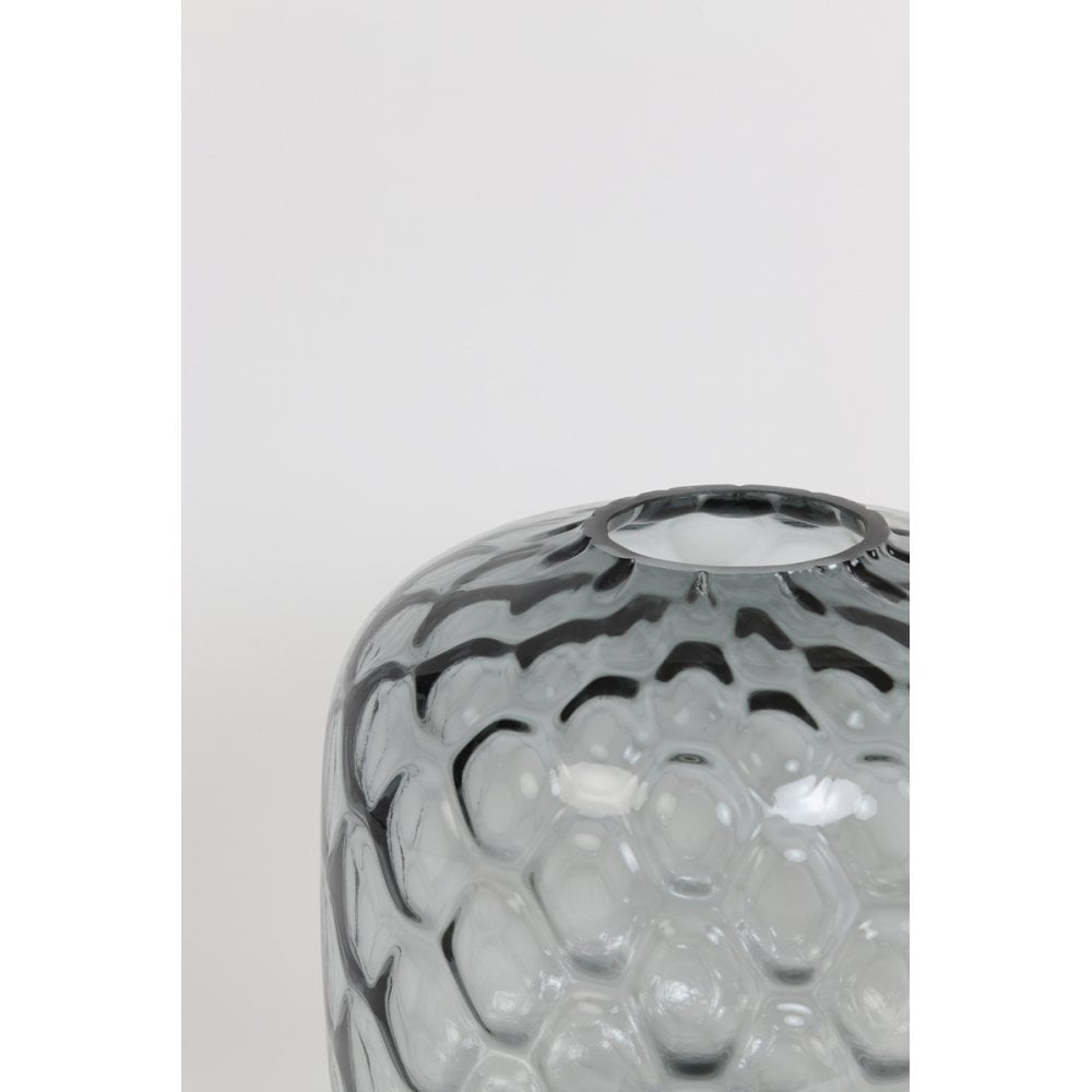 Vase 27.5x25cm Carino Glass Grey