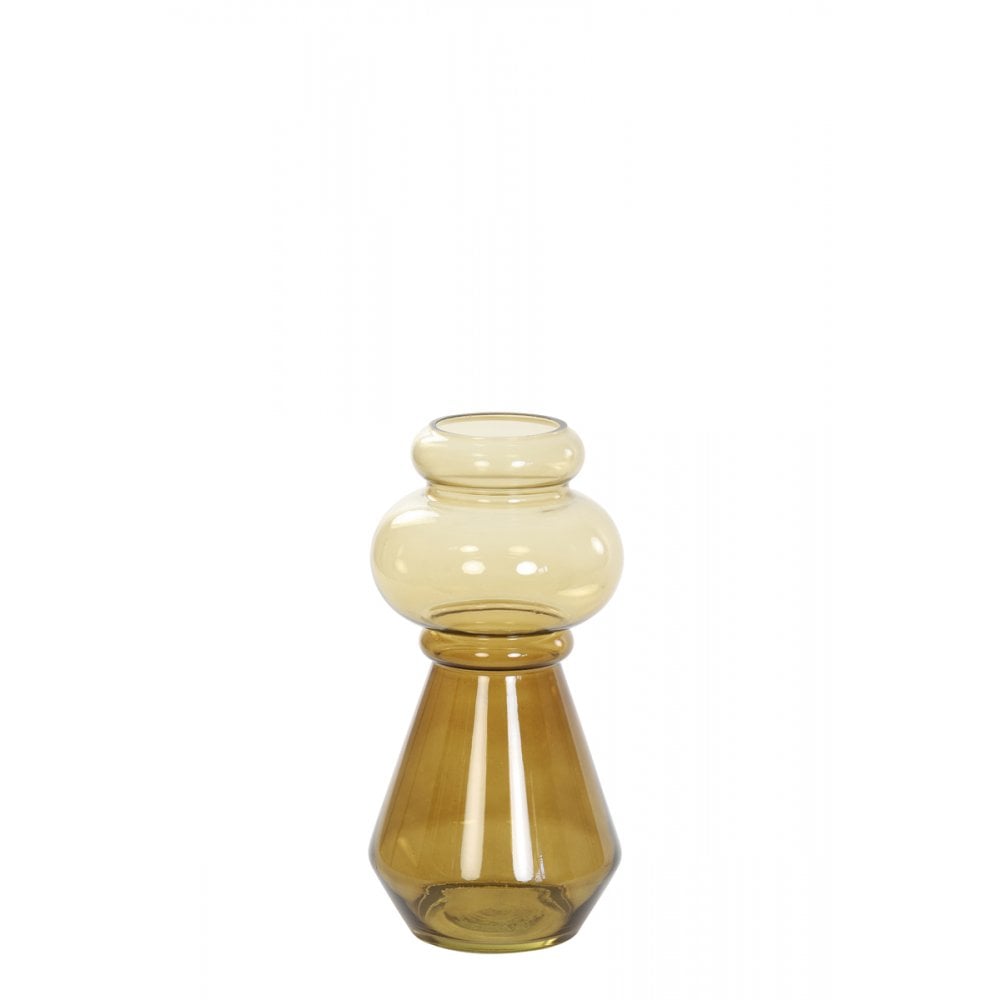 Vase 13.5x27.5cm Livon Glass Ocher Yellow