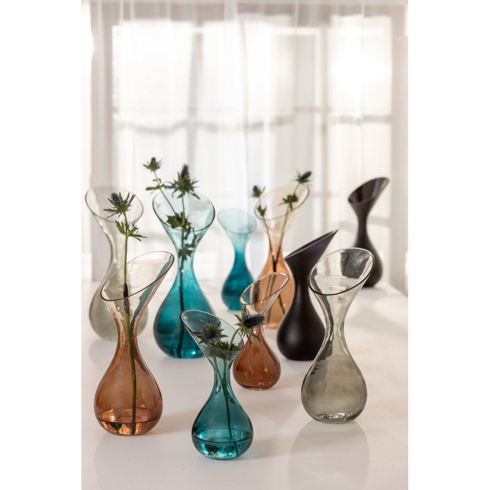Vase 16x33cm Herley Glass Grey Green