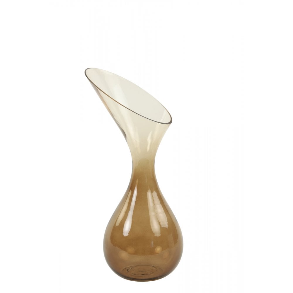 Vase 16x33cm Herley Glass Brown