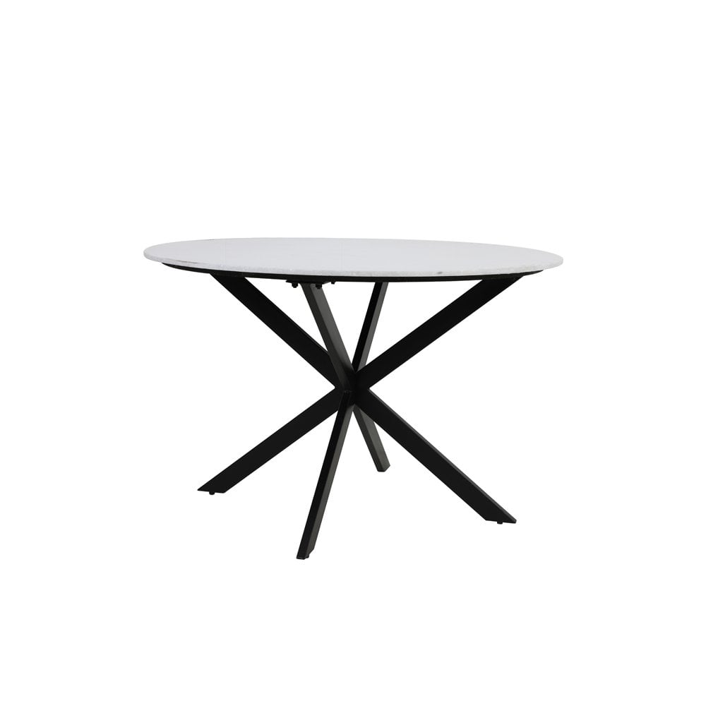 Dining Table 120x78cm Tomochi Marble White+Black