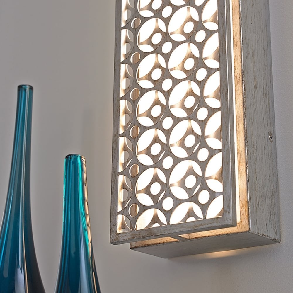 Kenney Moroccan Sunrise Silver LED Wall Light