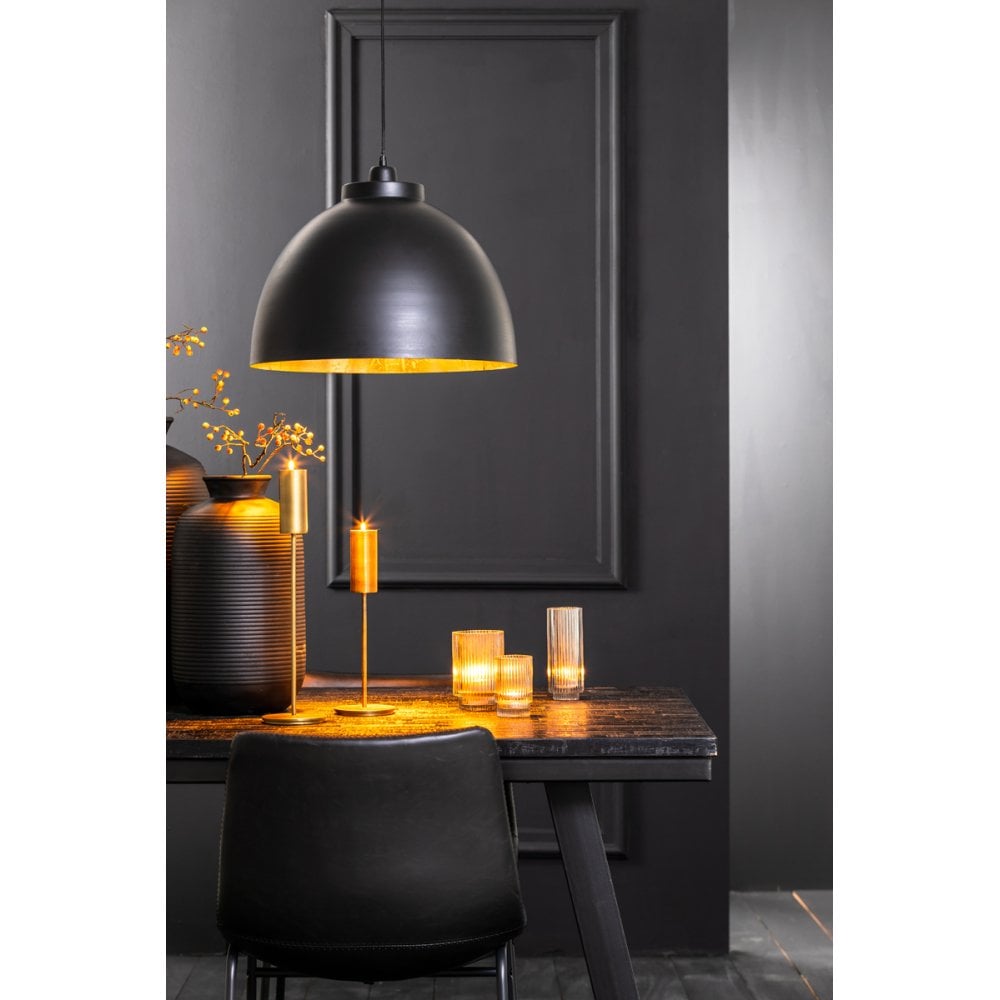 Kylie Designer Black and Gold Hanging Pendant Lamp