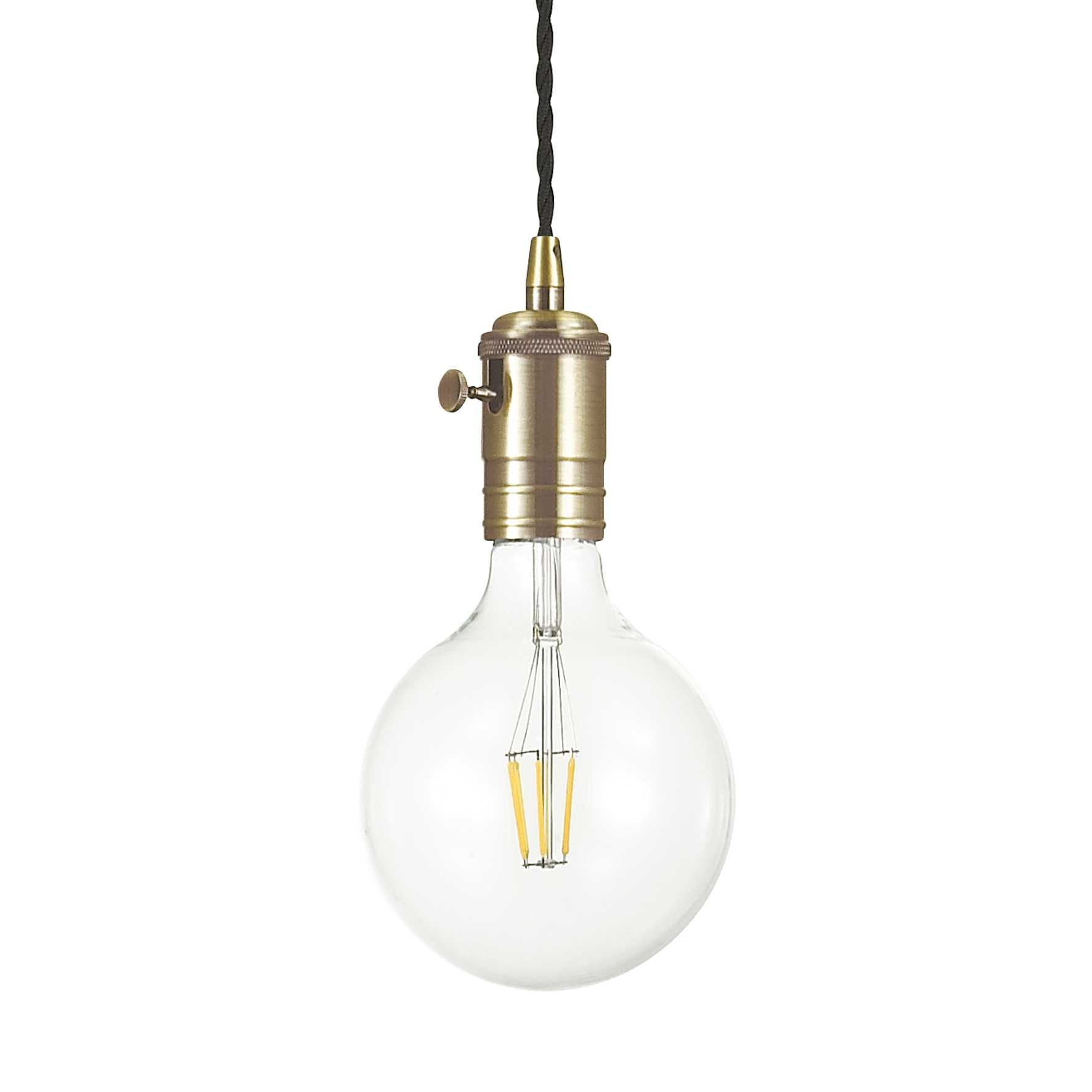 DOC Pendant Light with 1 Bulb Burnished