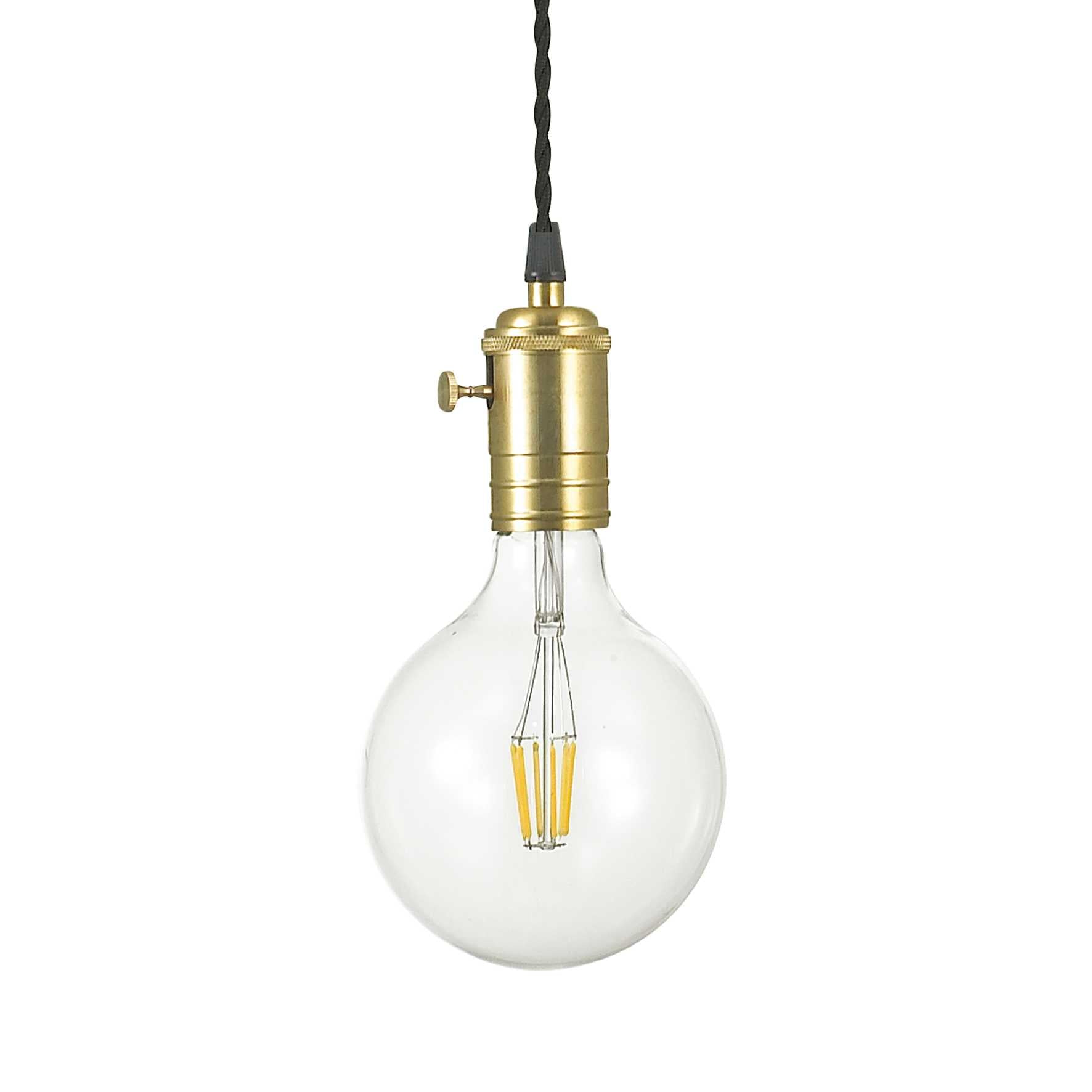 DOC Pendant Light with 1 Bulb Brass