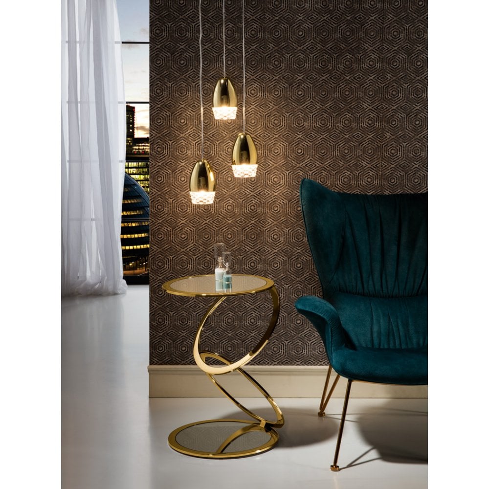 Aros Side Table, Golden Ø45