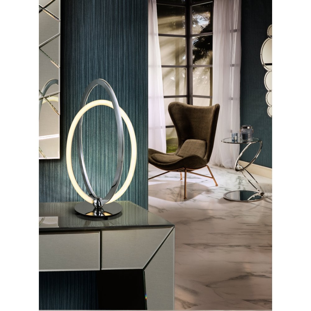 Ocellis LED Table Lamp, Chrome