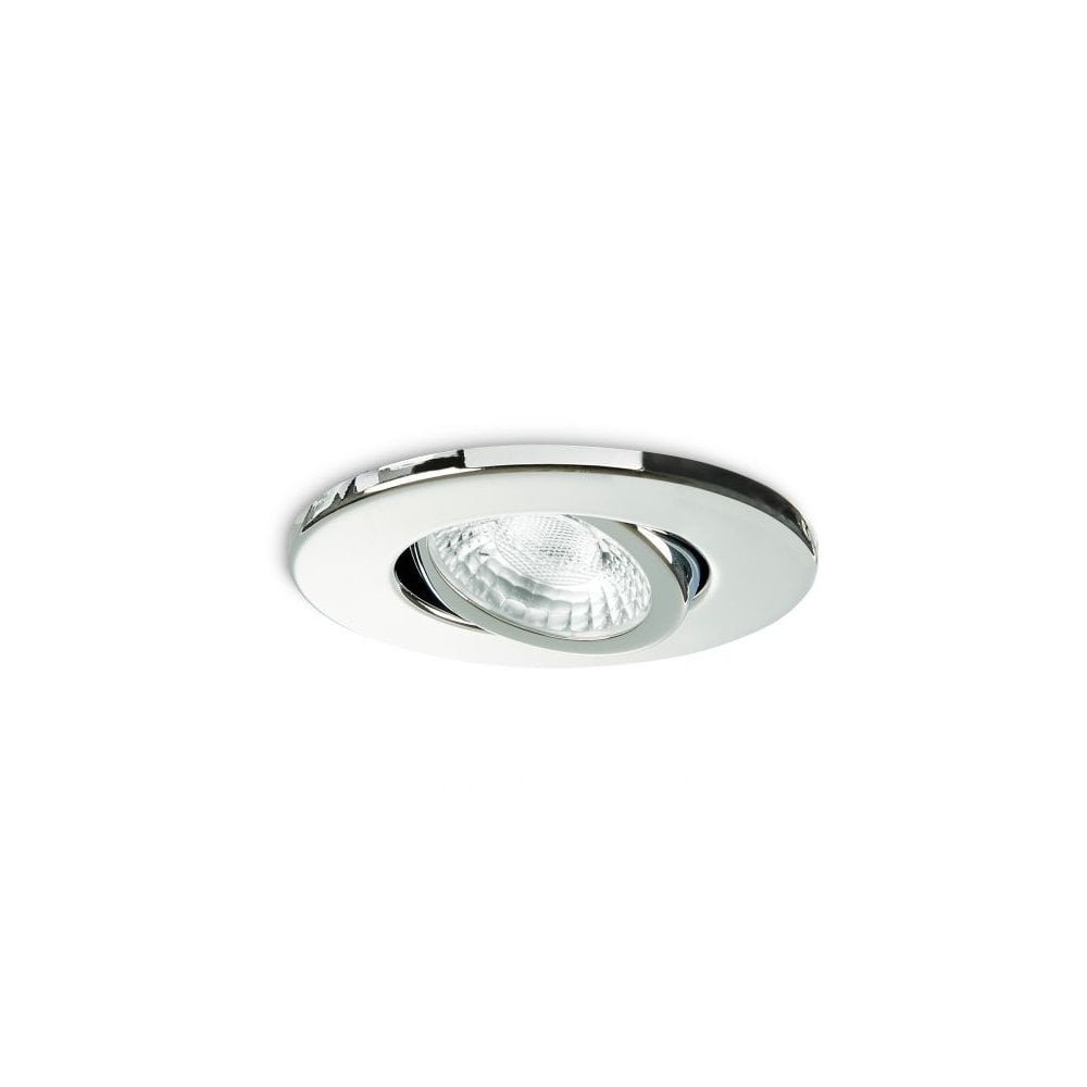 GU10 Chrome Adjustable Fire Rated Downlight