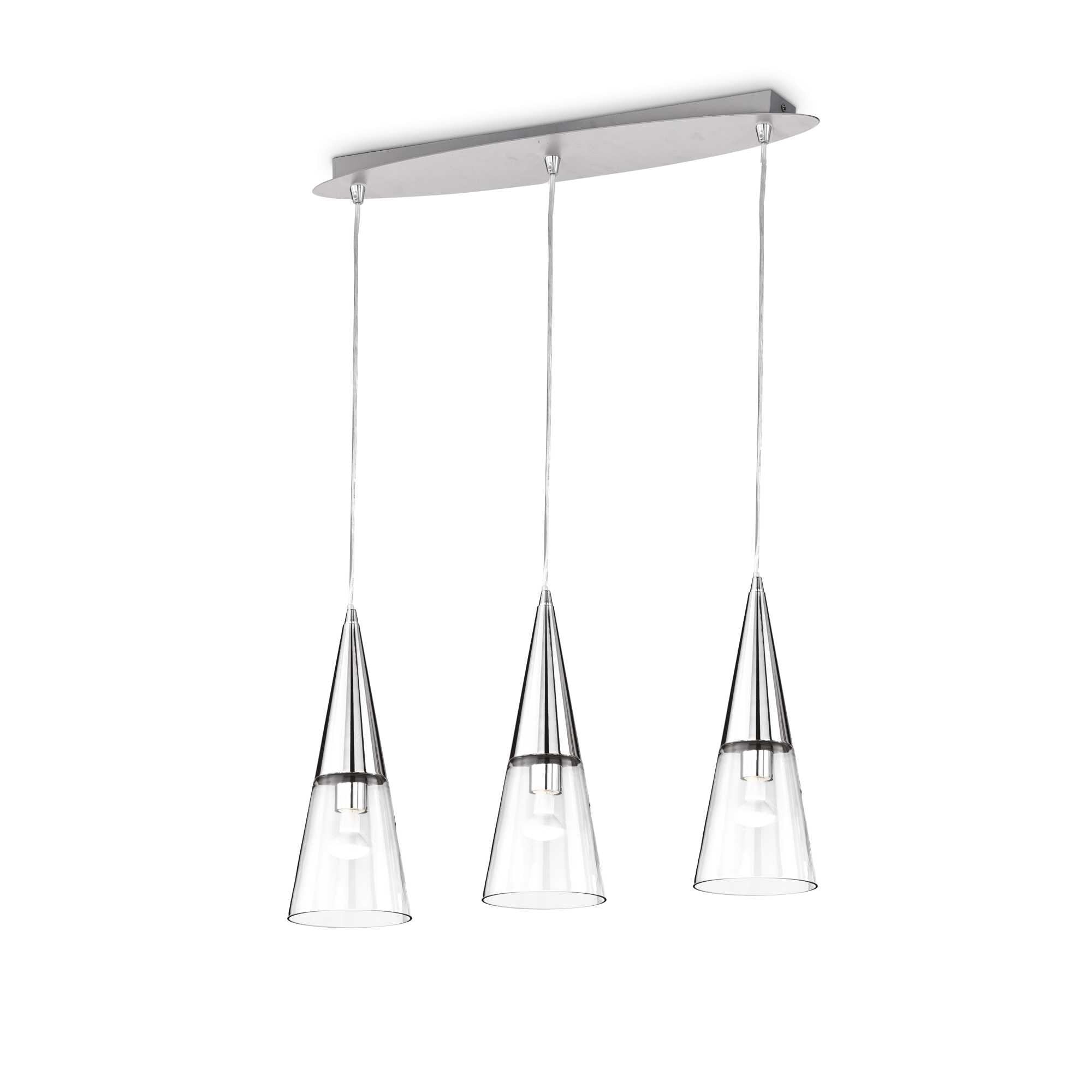 Cono Chrome 3 Bulb Pendant Light