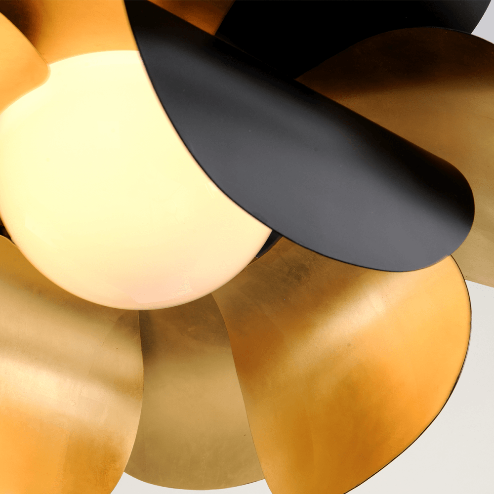 Ginger Gold Leaf/Black 1 Light Pendant