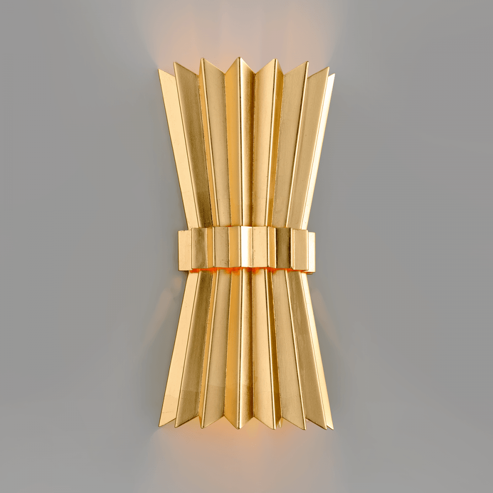 Moxy Gold Leaf 2 Light Wall Sconce