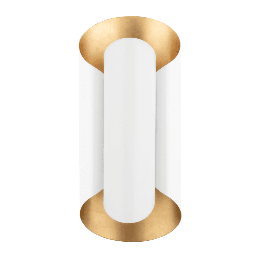 Banks Gl/Wh 2 Light Wall Sconce