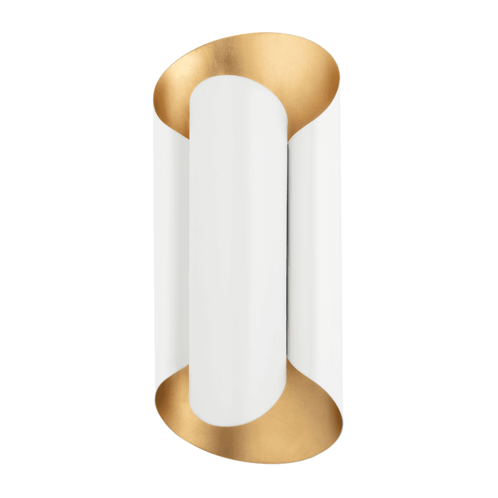 Banks Gl/Wh 2 Light Wall Sconce