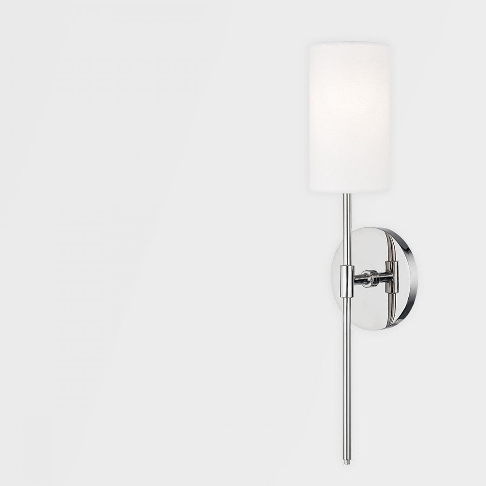 Olivia Polished Nickel & Cylinder Glass Wall Sconce