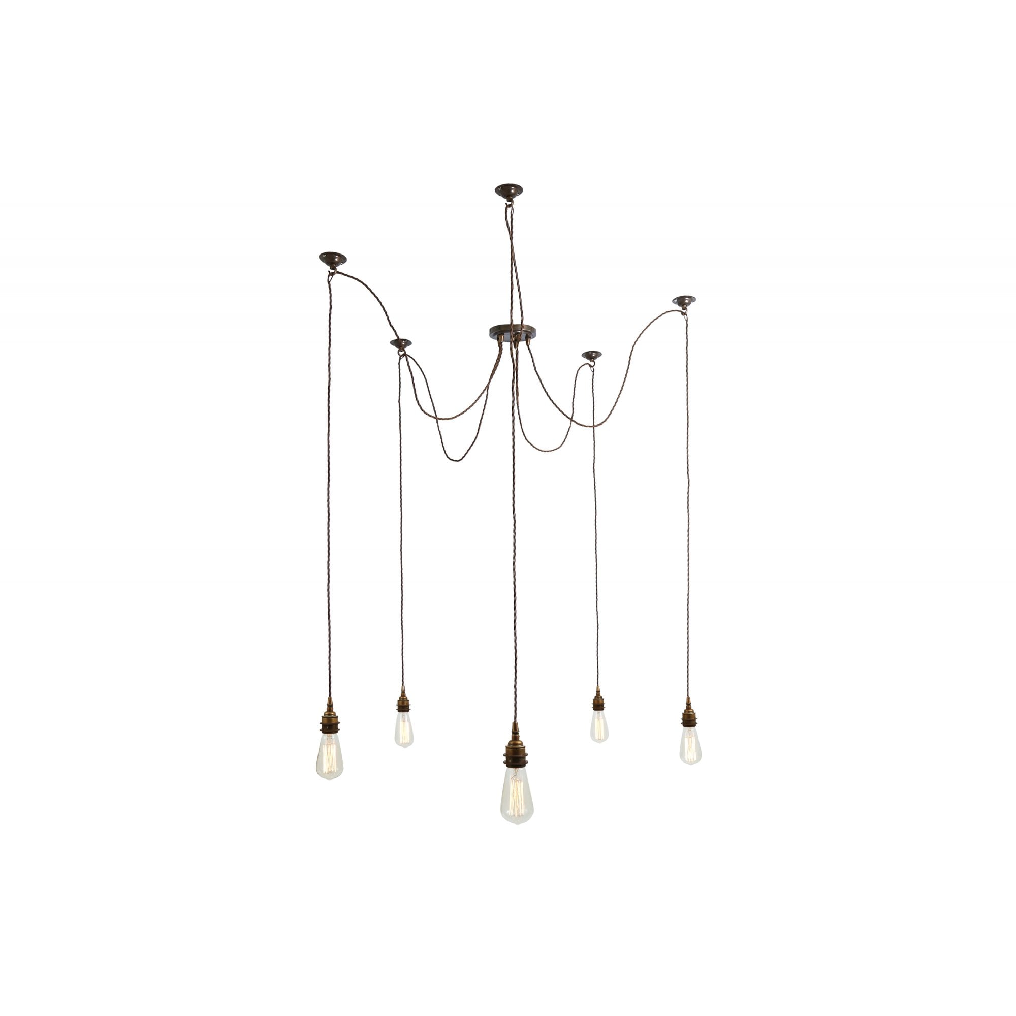 Lome Pendant Light Cluster, Antique Brass